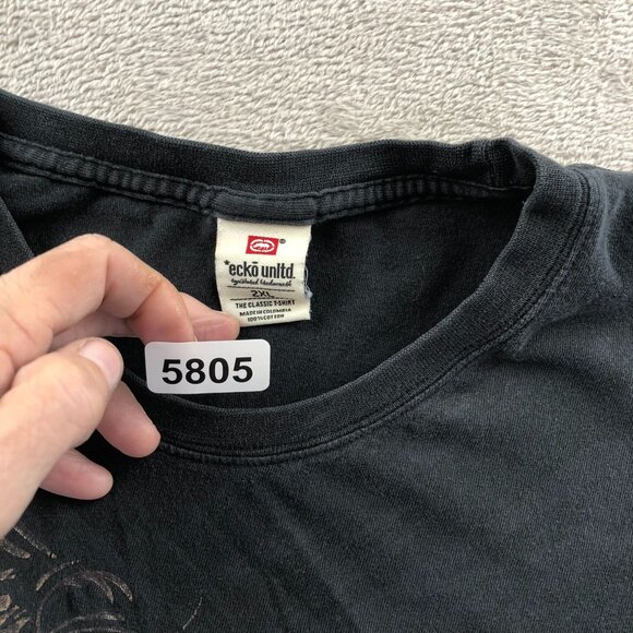 Ecko Unltd Men T-Shirt 2XL Black Short Sleeve Cotton Casual Graphic Tee Crewneck - Picture 14 of 14